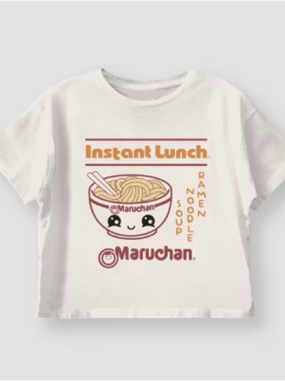 Girls' Maruchan Ramen Boxy Short Sleeve Graphic T-Shirt - Off White S